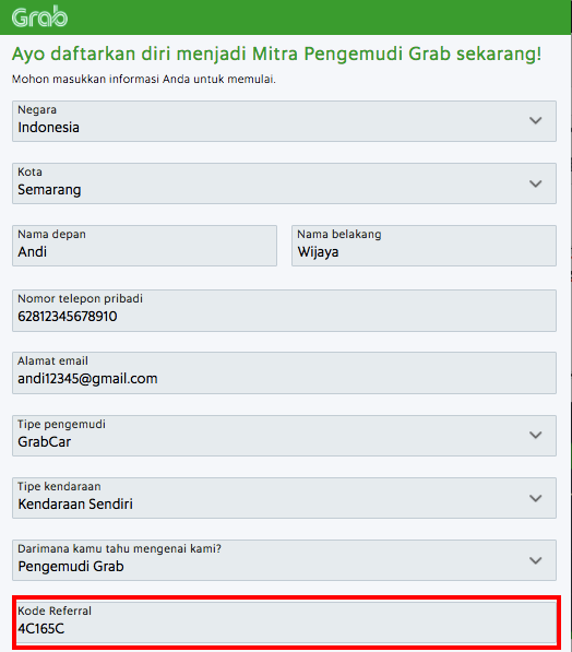 Grabcar Semarang Program Drd Driver Refer Driver Grab Id