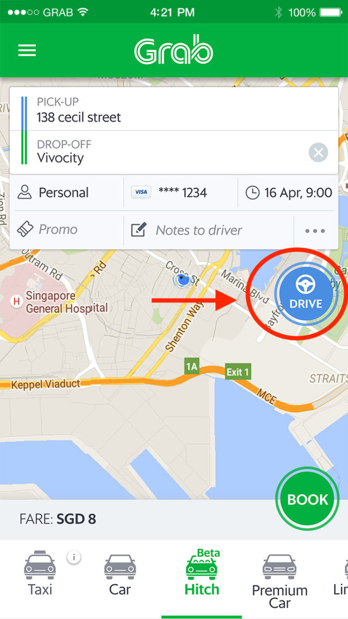 GrabHitch to Work! Grab MY