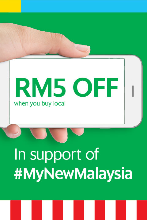 RM5 OFF when you buy local In support of #mynewmalaysia