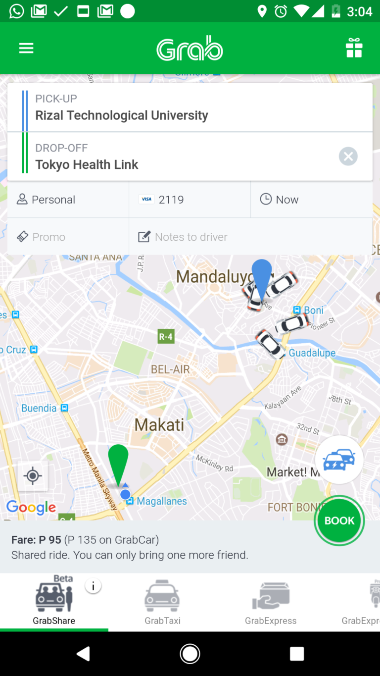Grab brings its ondemand ridesharing service GrabShare to Manila